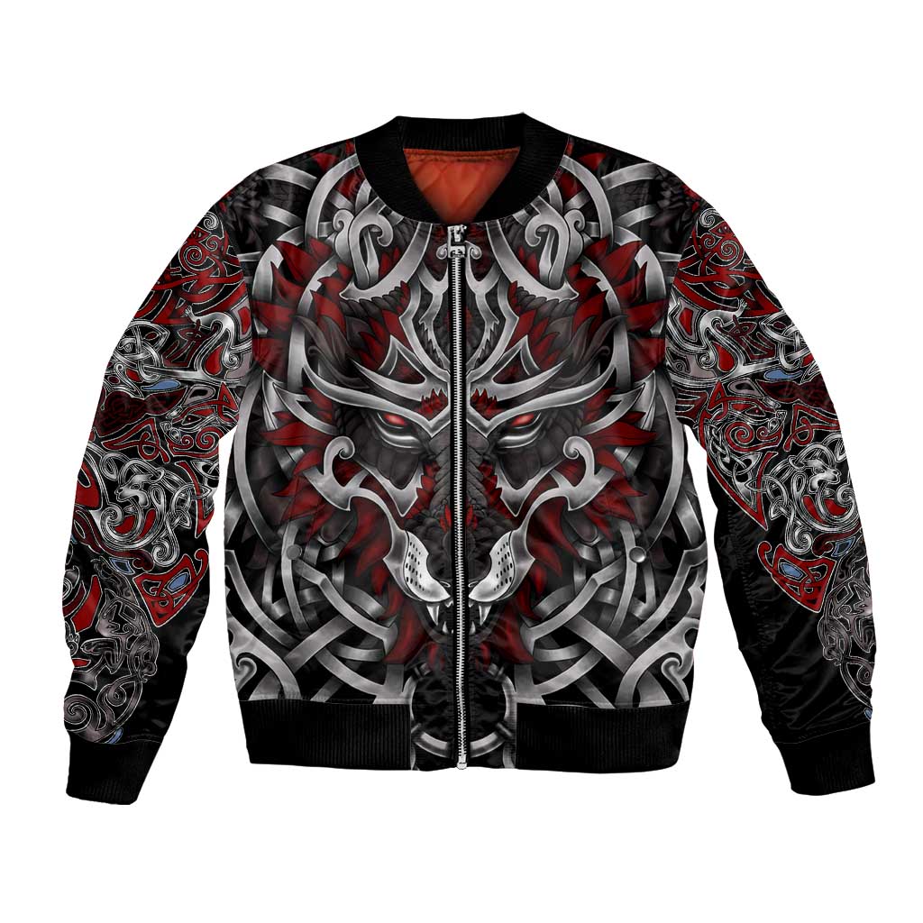 Celtic Wolf Fenrir Vikings Bomber Jacket Norse Mythology - Wonder Print Shop