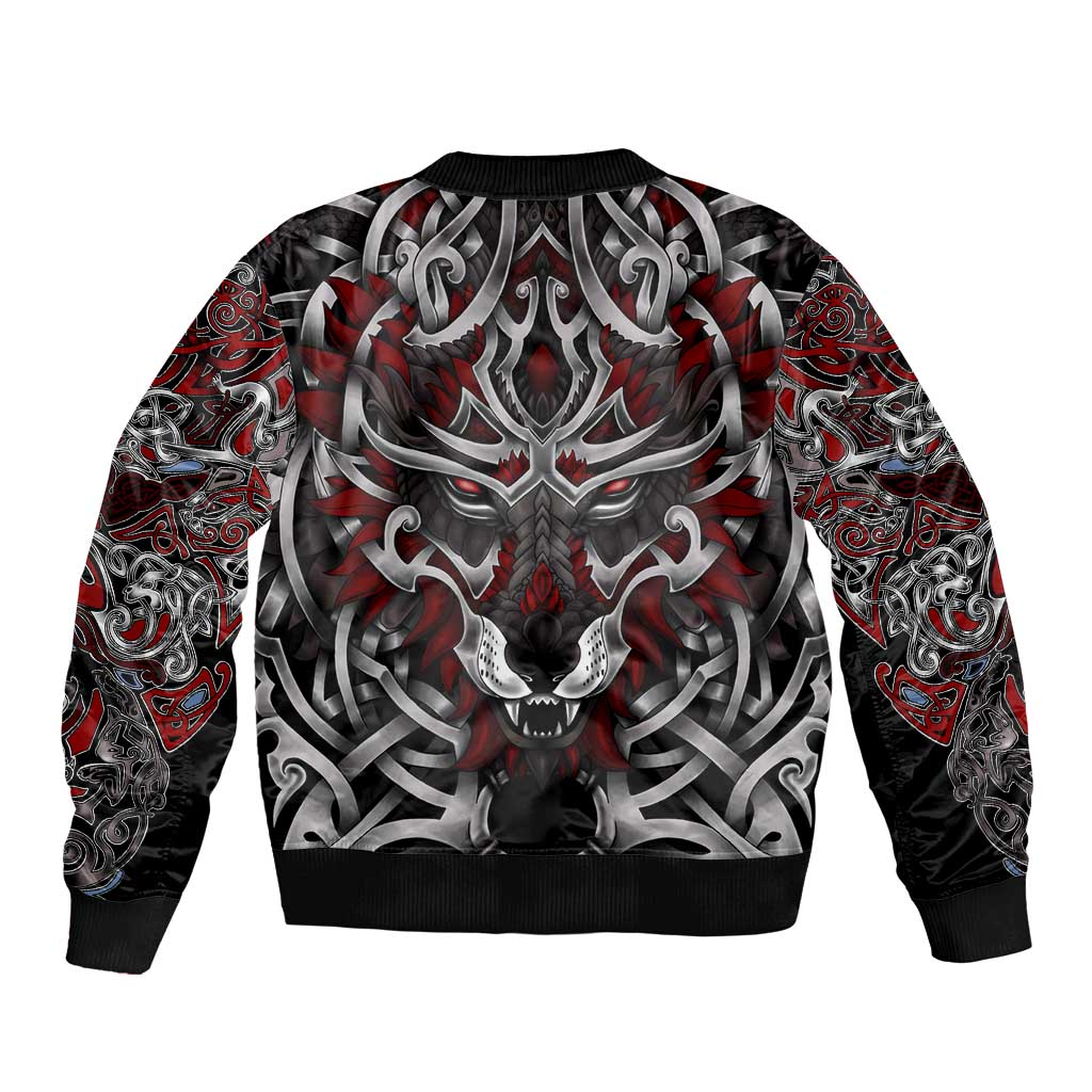 Celtic Wolf Fenrir Vikings Bomber Jacket Norse Mythology - Wonder Print Shop