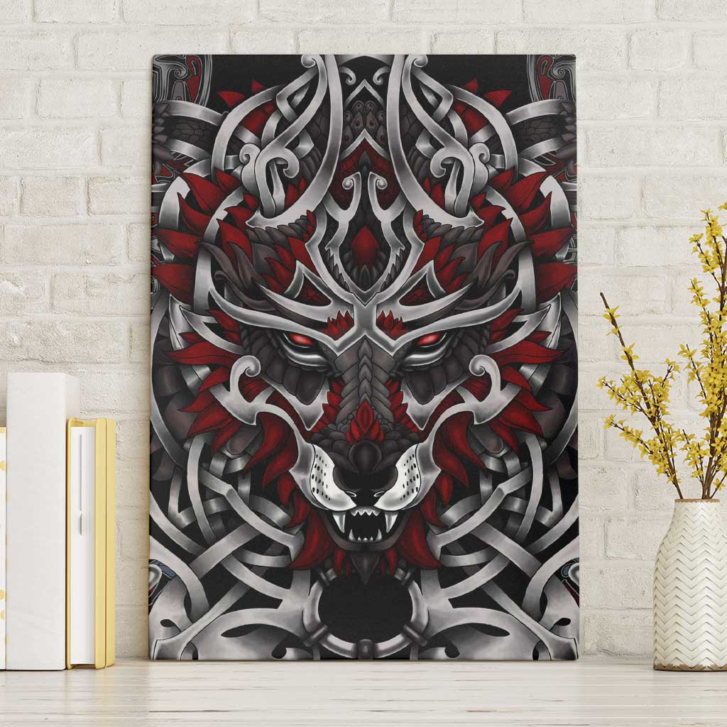 Celtic Wolf Fenrir Vikings Canvas Wall Art Norse Mythology - Wonder Print Shop