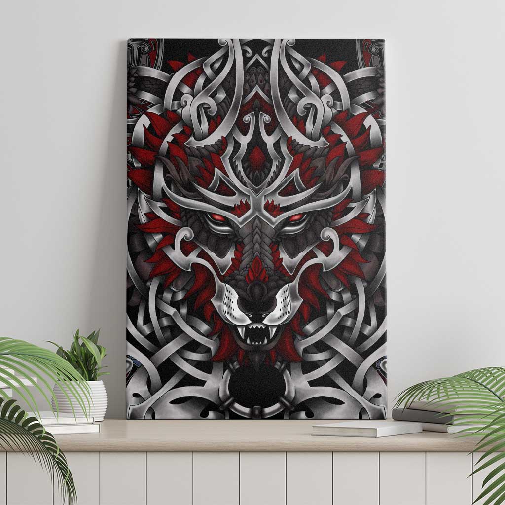 Celtic Wolf Fenrir Vikings Canvas Wall Art Norse Mythology - Wonder Print Shop