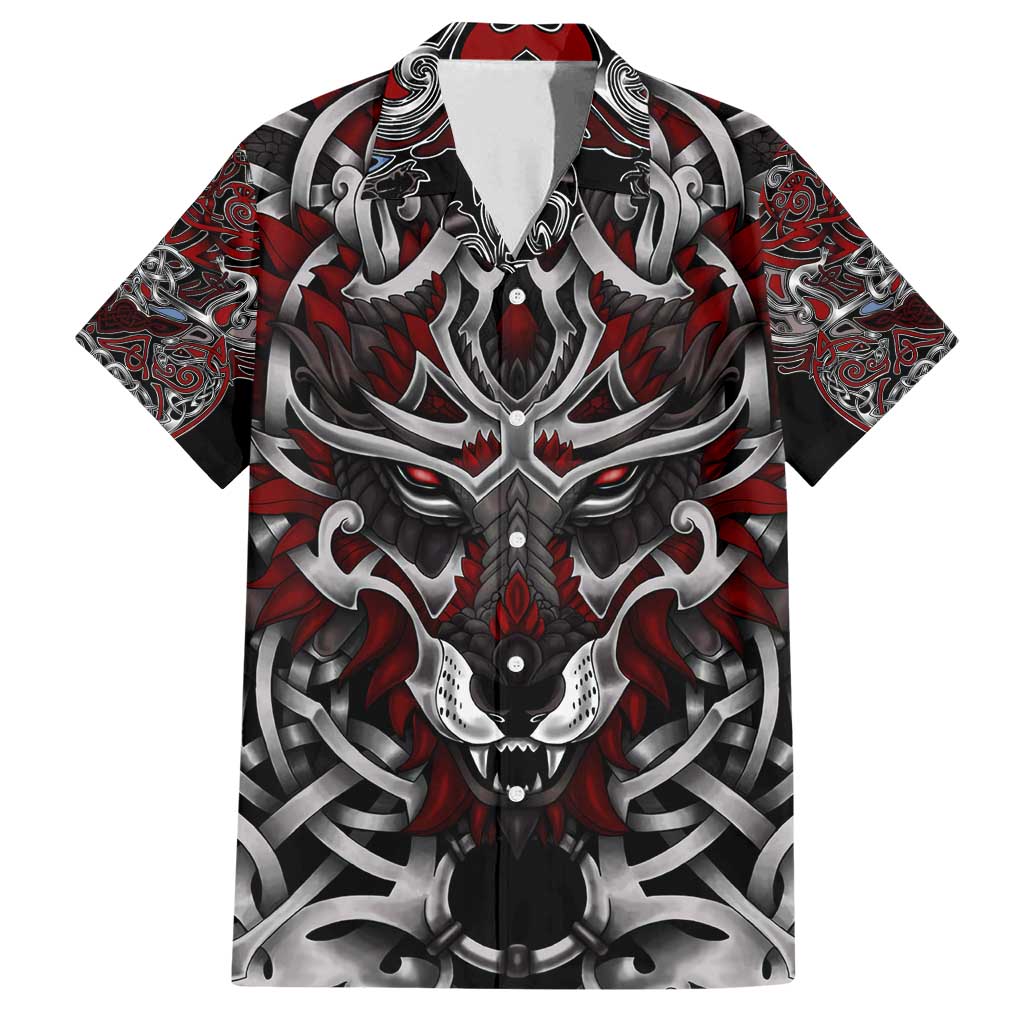 Celtic Wolf Fenrir Vikings Family Matching Long Sleeve Bodycon Dress and Hawaiian Shirt Norse Mythology - Wonder Print Shop