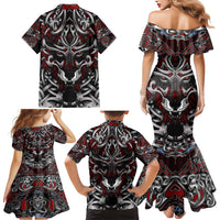 Celtic Wolf Fenrir Vikings Family Matching Mermaid Dress and Hawaiian Shirt Norse Mythology - Wonder Print Shop