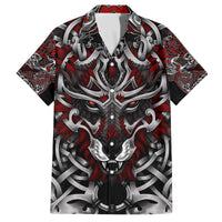 Celtic Wolf Fenrir Vikings Family Matching Off The Shoulder Long Sleeve Dress and Hawaiian Shirt Norse Mythology - Wonder Print Shop