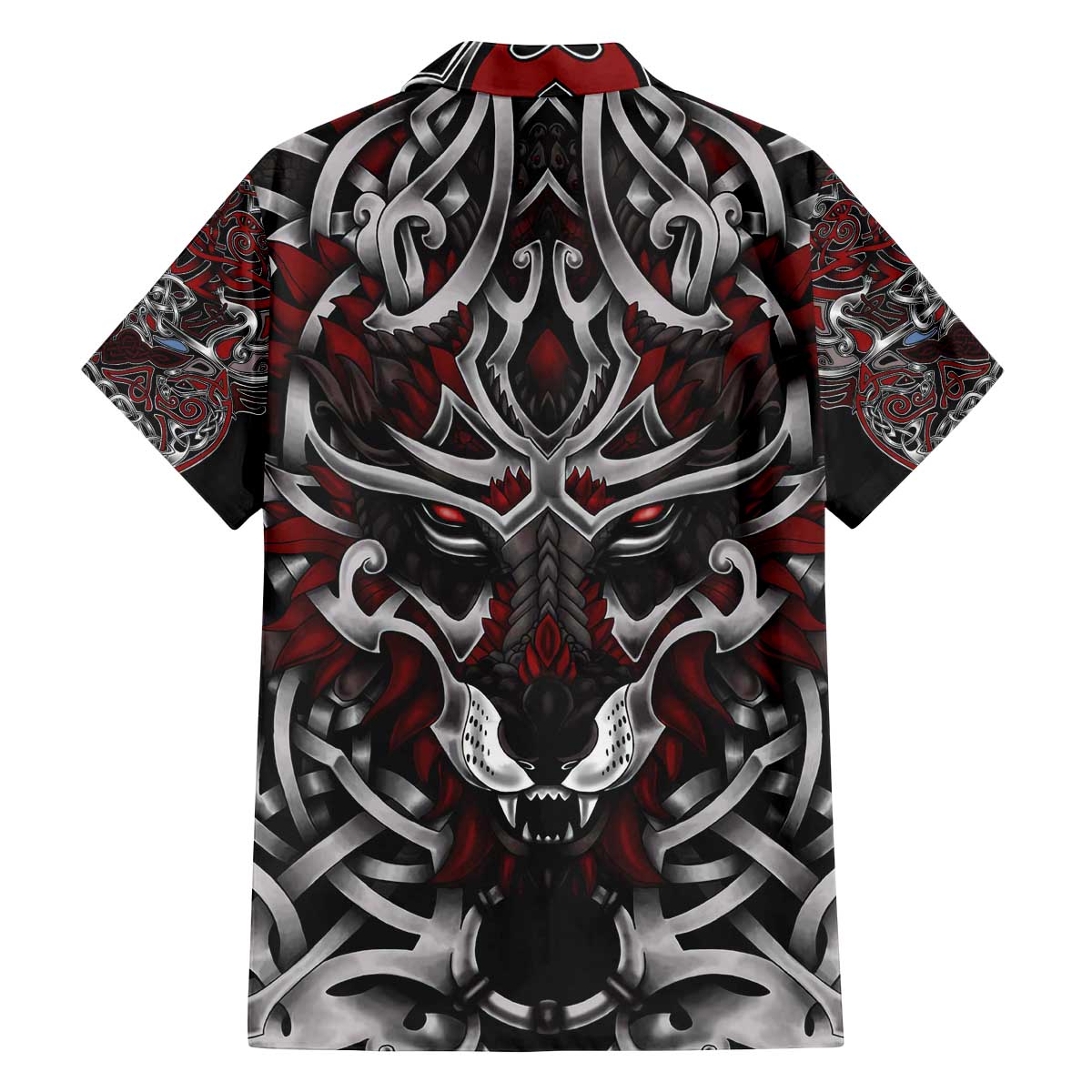 Celtic Wolf Fenrir Vikings Family Matching Off Shoulder Short Dress and Hawaiian Shirt Norse Mythology - Wonder Print Shop