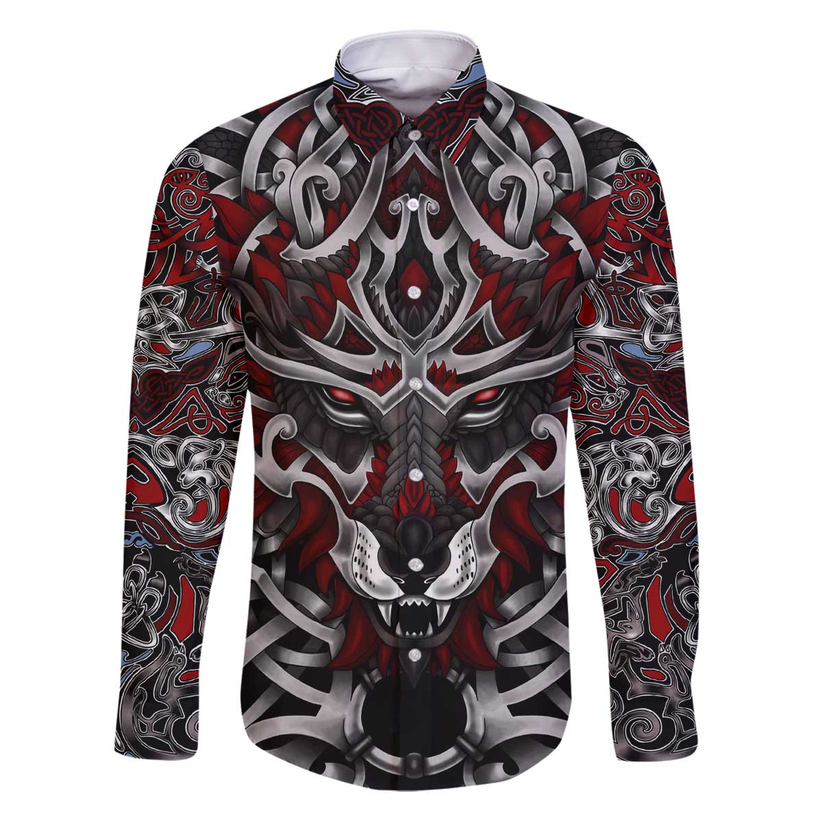 Celtic Wolf Fenrir Vikings Family Matching Puletasi and Hawaiian Shirt Norse Mythology - Wonder Print Shop