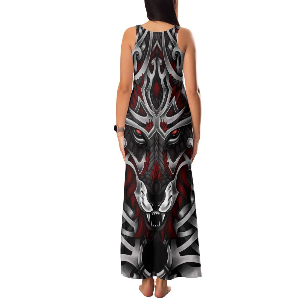 Celtic Wolf Fenrir Vikings Family Matching Tank Maxi Dress and Hawaiian Shirt Norse Mythology - Wonder Print Shop