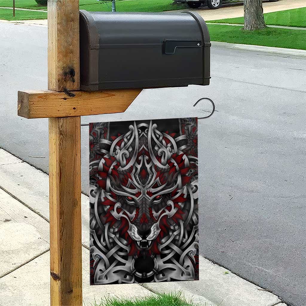 Celtic Wolf Fenrir Vikings Garden Flag Norse Mythology - Wonder Print Shop