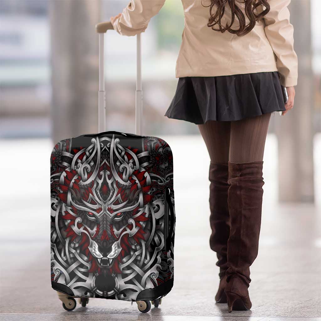 Celtic Wolf Fenrir Vikings Luggage Cover Norse Mythology - Wonder Print Shop