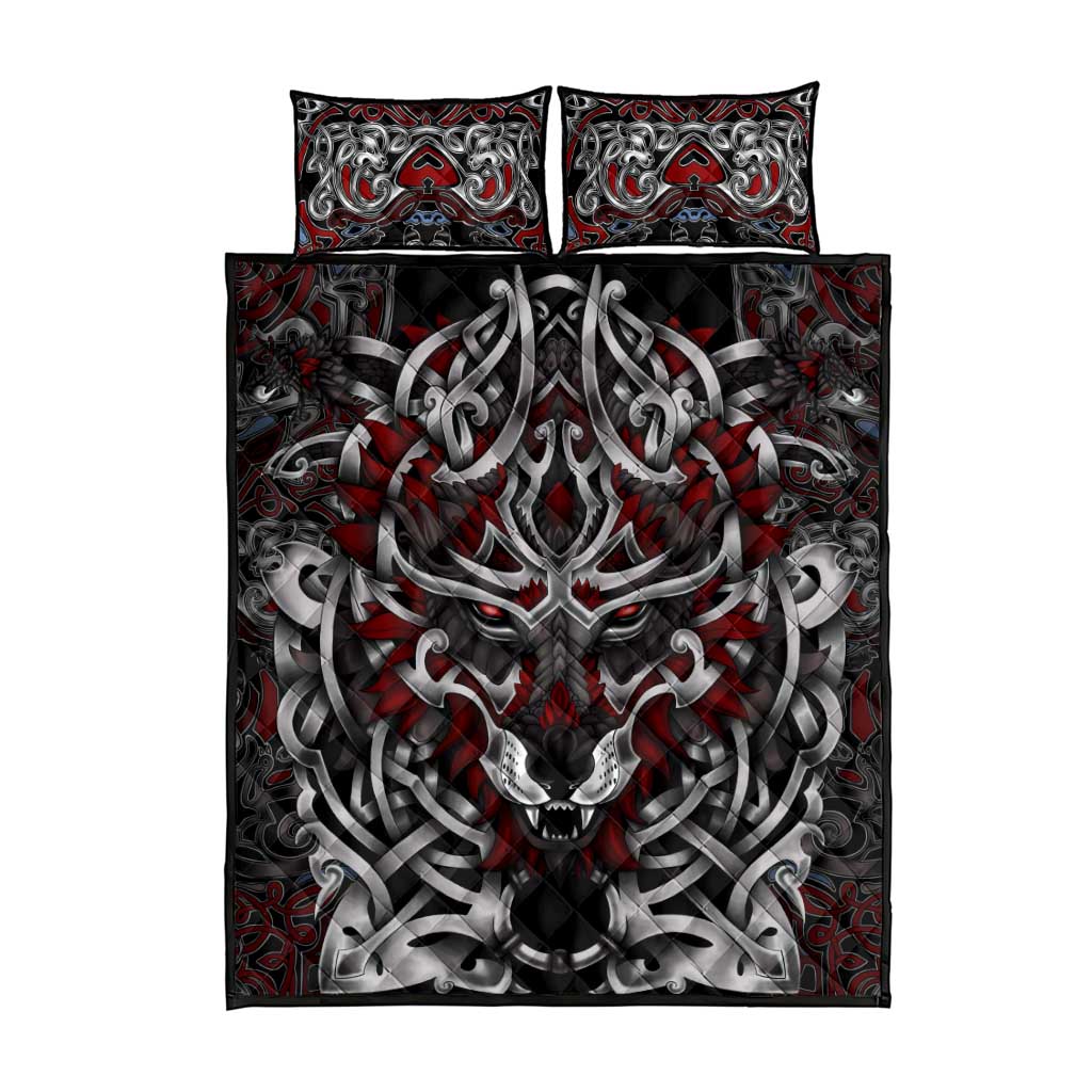 Celtic Wolf Fenrir Vikings Quilt Bed Set Norse Mythology - Wonder Print Shop