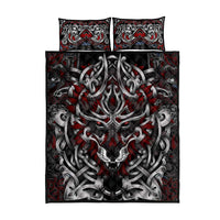 Celtic Wolf Fenrir Vikings Quilt Bed Set Norse Mythology - Wonder Print Shop