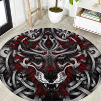 Celtic Wolf Fenrir Vikings Round Carpet Norse Mythology
