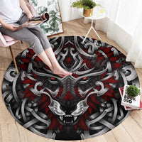 Celtic Wolf Fenrir Vikings Round Carpet Norse Mythology