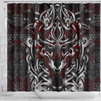 Celtic Wolf Fenrir Vikings Shower Curtain Norse Mythology