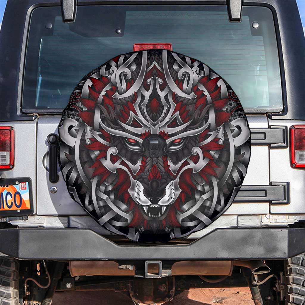 Celtic Wolf Fenrir Vikings Spare Tire Cover Norse Mythology - Wonder Print Shop