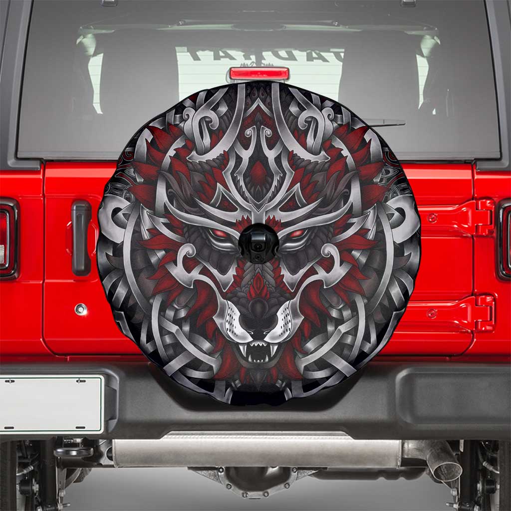Celtic Wolf Fenrir Vikings Spare Tire Cover Norse Mythology - Wonder Print Shop
