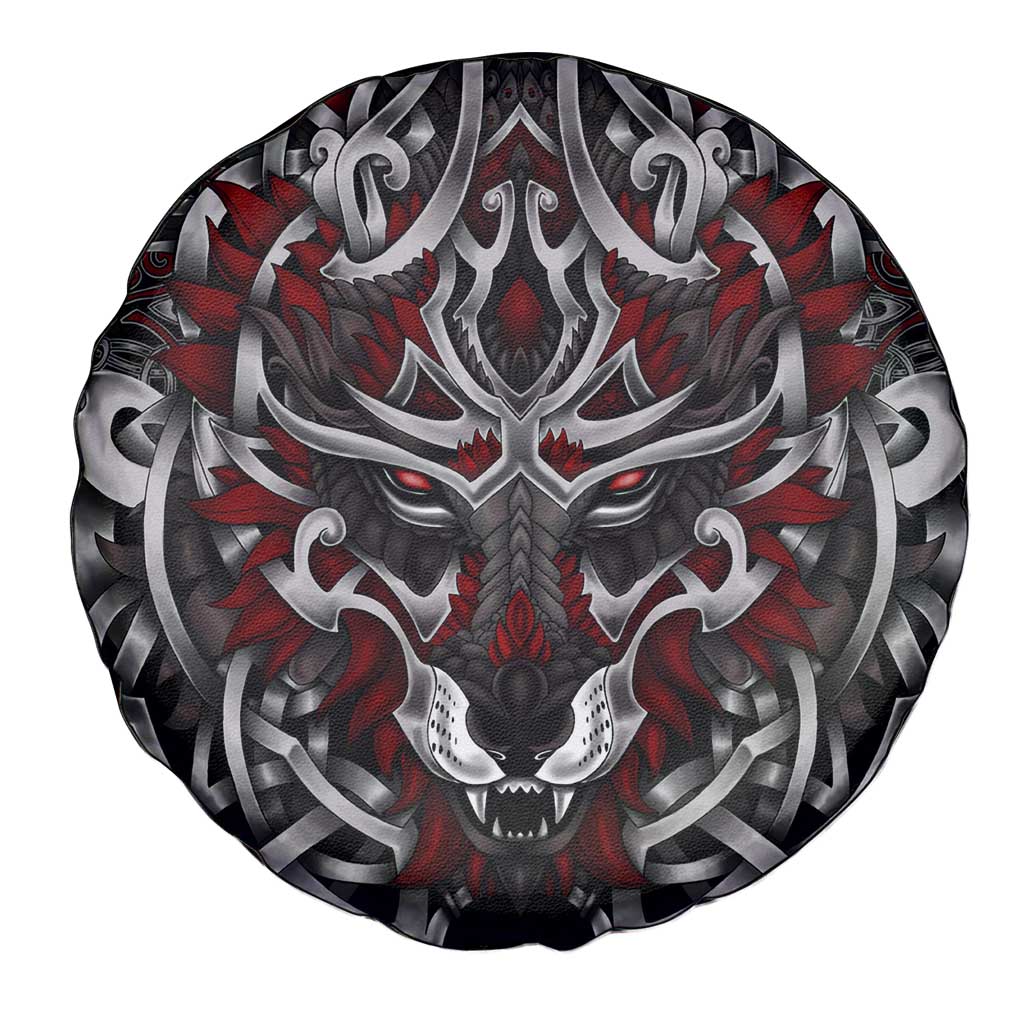 Celtic Wolf Fenrir Vikings Spare Tire Cover Norse Mythology - Wonder Print Shop