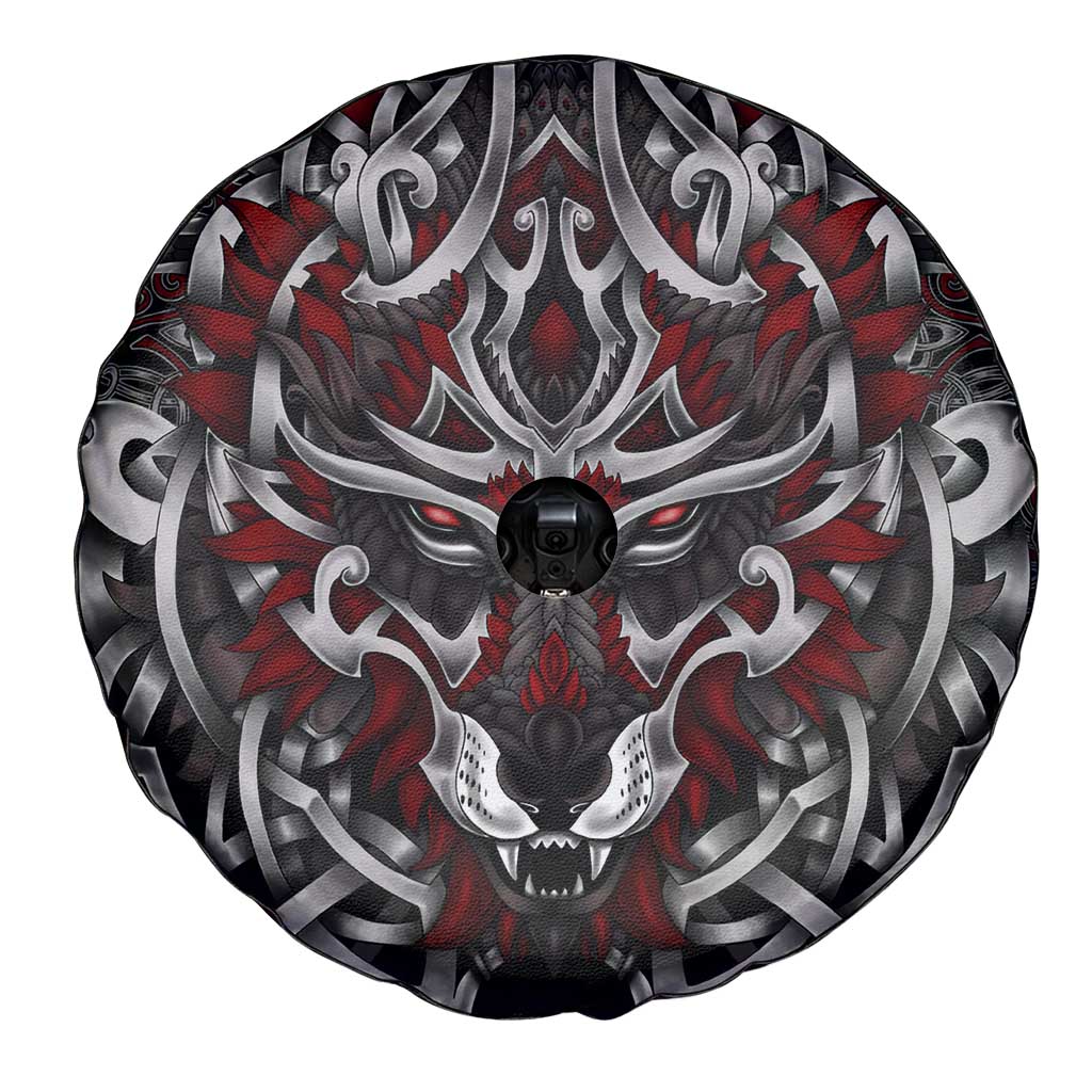 Celtic Wolf Fenrir Vikings Spare Tire Cover Norse Mythology - Wonder Print Shop