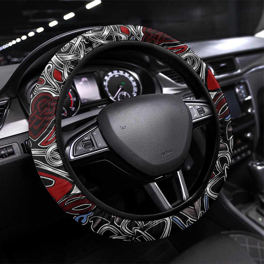 Celtic Wolf Fenrir Vikings Steering Wheel Cover Norse Mythology - Wonder Print Shop