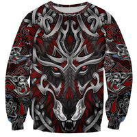 Celtic Wolf Fenrir Vikings Sweatshirt Norse Mythology - Wonder Print Shop