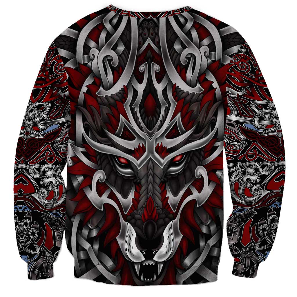 Celtic Wolf Fenrir Vikings Sweatshirt Norse Mythology - Wonder Print Shop