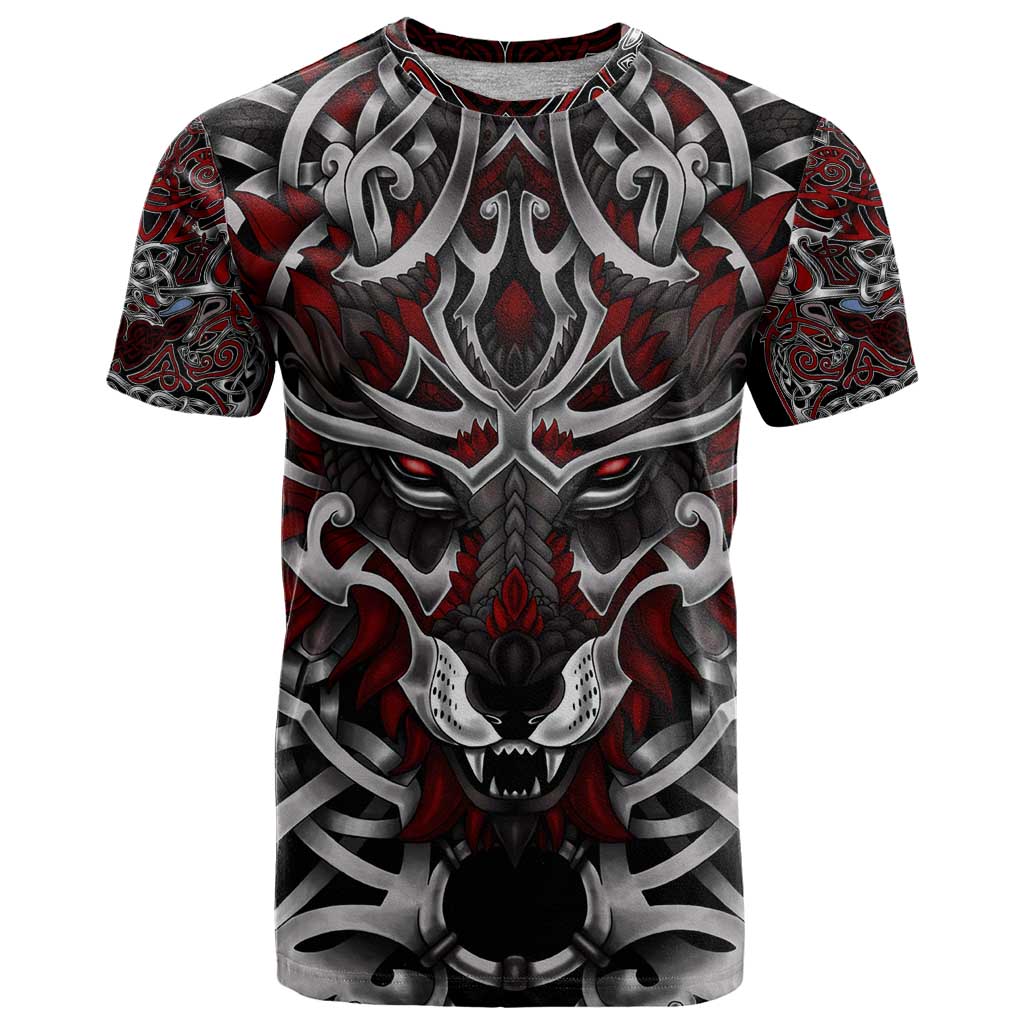 Celtic Wolf Fenrir Vikings T Shirt Norse Mythology - Wonder Print Shop