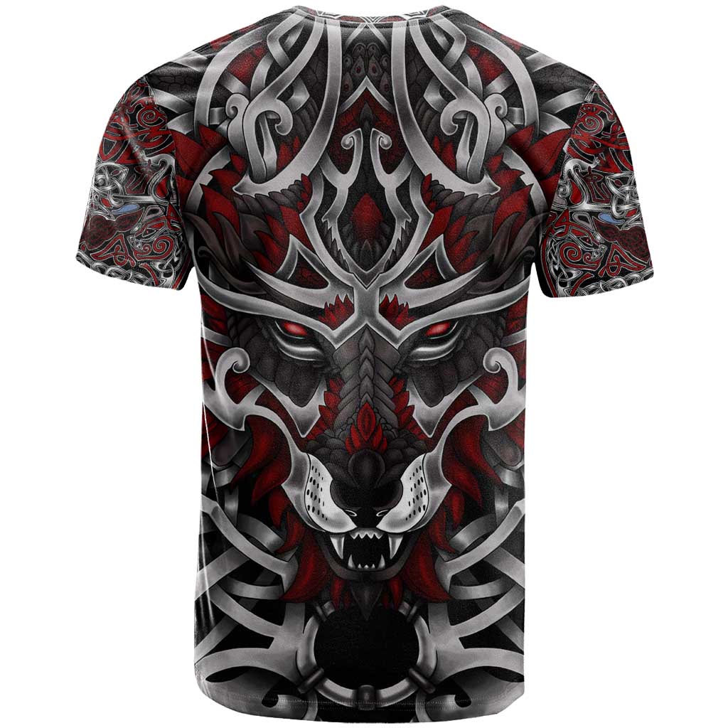 Celtic Wolf Fenrir Vikings T Shirt Norse Mythology - Wonder Print Shop