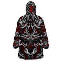 Celtic Wolf Fenrir Vikings Wearable Blanket Hoodie Norse Mythology - Wonder Print Shop