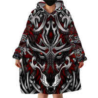 Celtic Wolf Fenrir Vikings Wearable Blanket Hoodie Norse Mythology - Wonder Print Shop