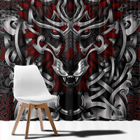 Celtic Wolf Fenrir Vikings Window Curtain Norse Mythology - Wonder Print Shop