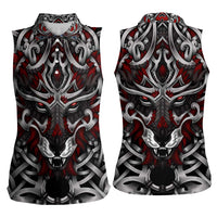 Celtic Wolf Fenrir Vikings Women Sleeveless Polo Shirt Norse Mythology - Wonder Print Shop