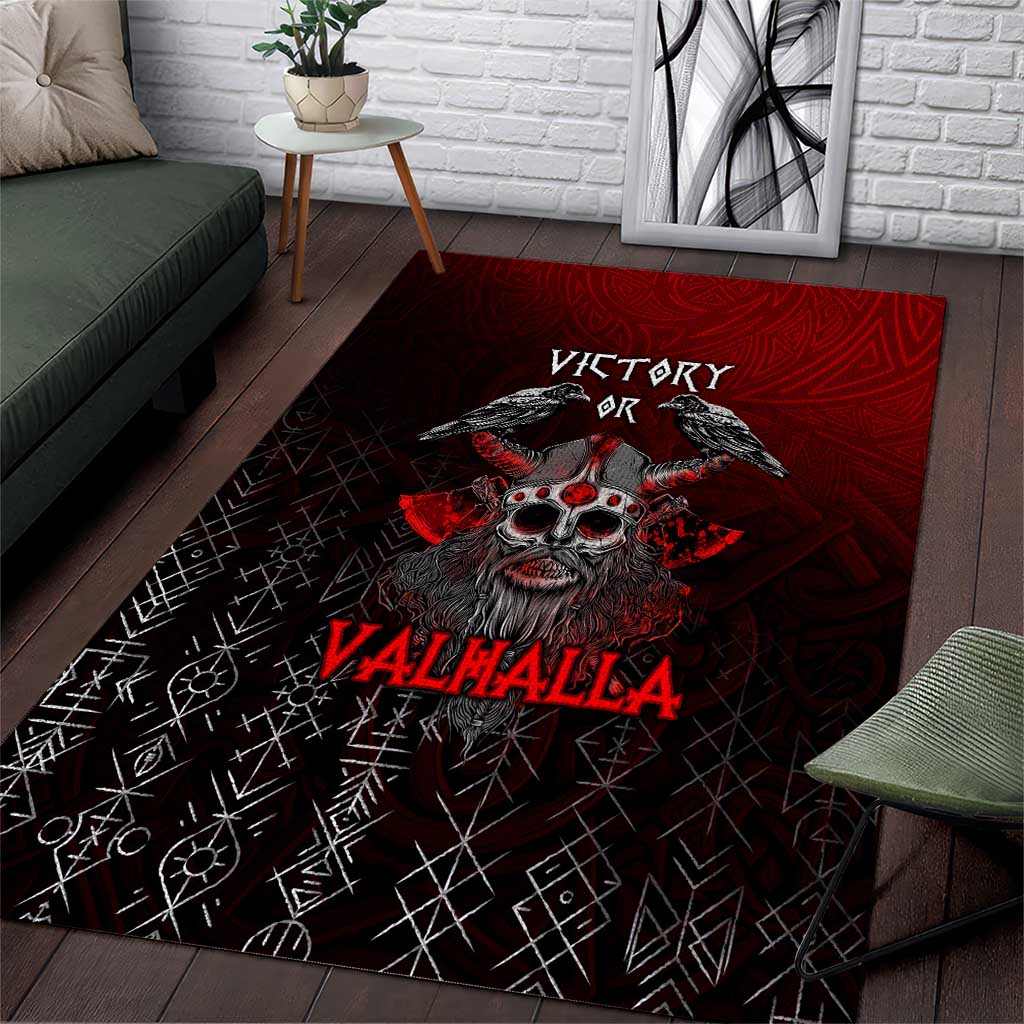Victory Or Valhalla Area Rug Viking - Wonder Print Shop
