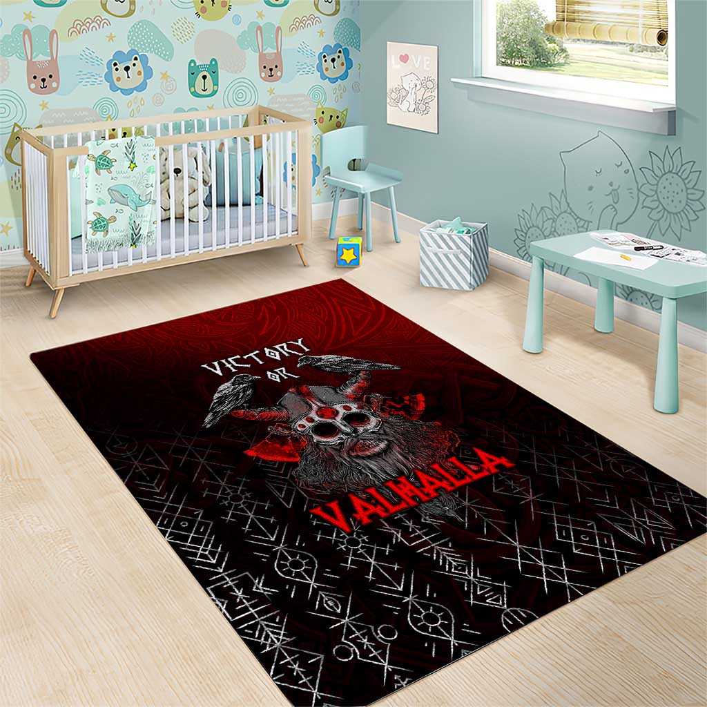 Victory Or Valhalla Area Rug Viking - Wonder Print Shop