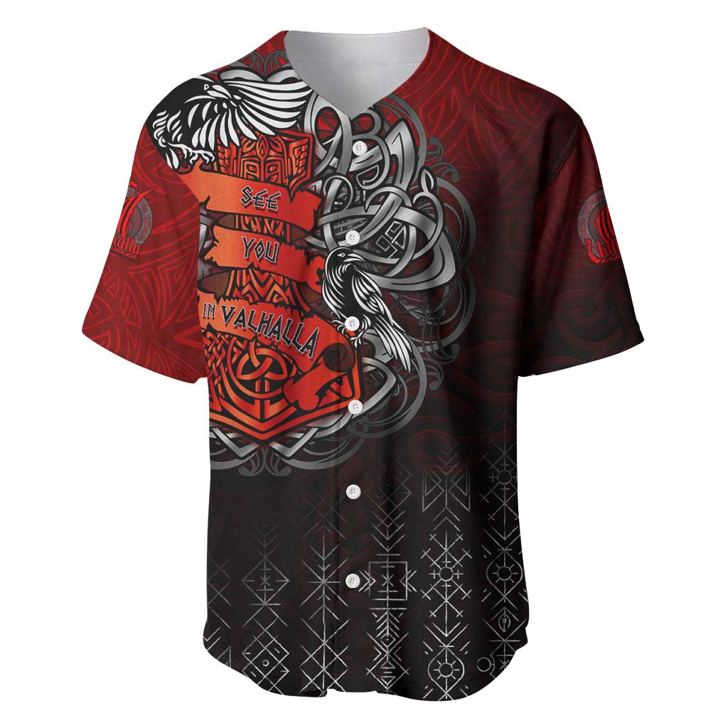 Victory Or Valhalla Baseball Jersey Viking - Wonder Print Shop