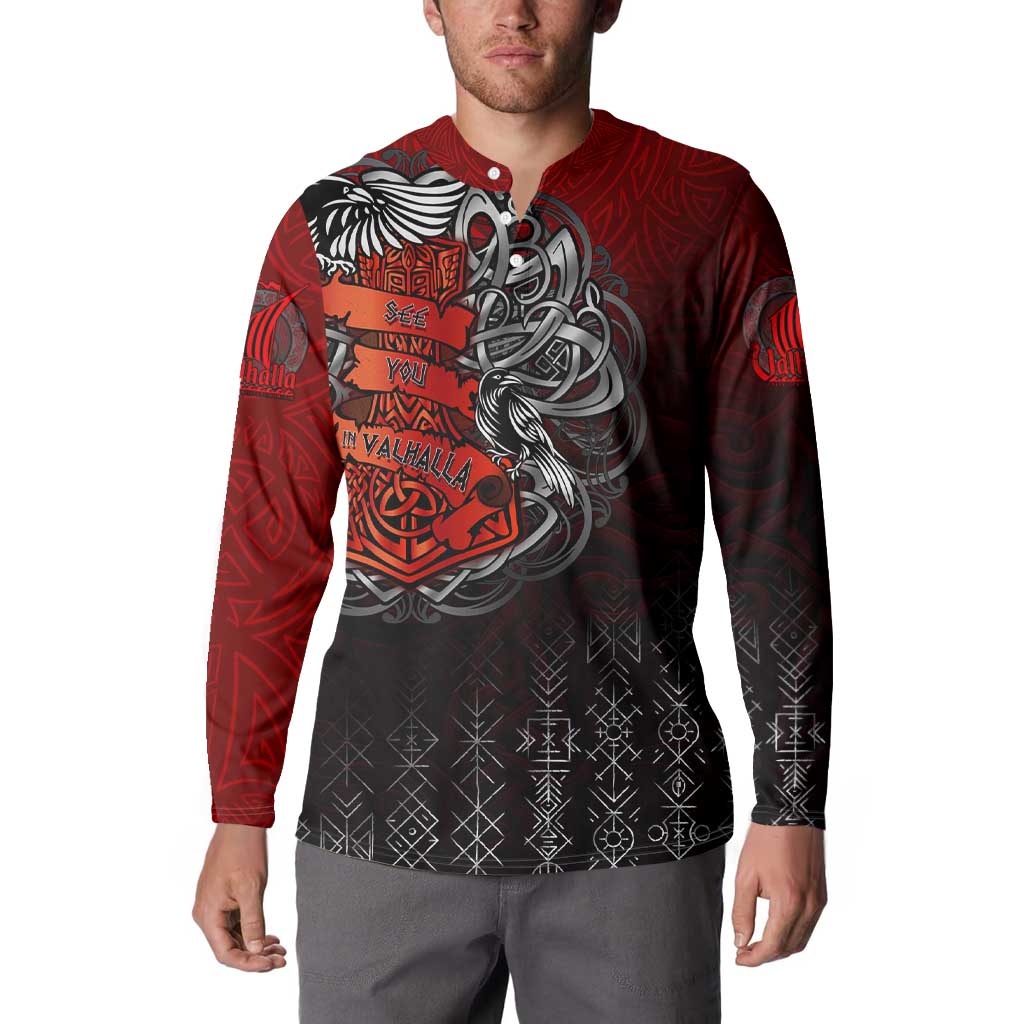 Victory Or Valhalla Button Sweatshirt Viking - Wonder Print Shop