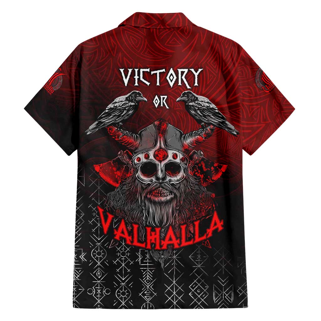 Victory Or Valhalla Family Matching Long Sleeve Bodycon Dress and Hawaiian Shirt Viking - Wonder Print Shop
