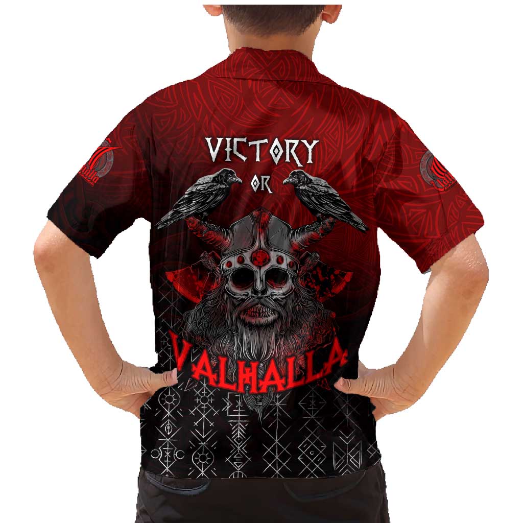 Victory Or Valhalla Family Matching Mermaid Dress and Hawaiian Shirt Viking - Wonder Print Shop