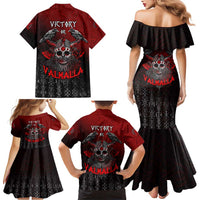Victory Or Valhalla Family Matching Mermaid Dress and Hawaiian Shirt Viking - Wonder Print Shop