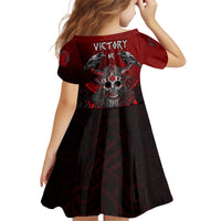 Victory Or Valhalla Family Matching Off Shoulder Short Dress and Hawaiian Shirt Viking - Wonder Print Shop
