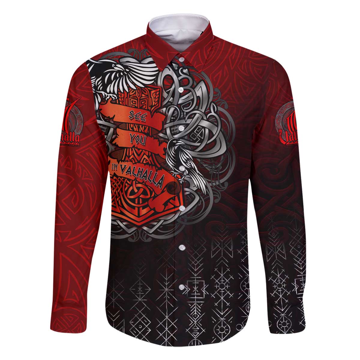 Victory Or Valhalla Family Matching Off Shoulder Short Dress and Hawaiian Shirt Viking - Wonder Print Shop