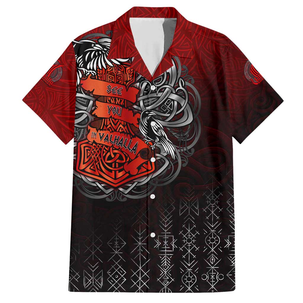 Victory Or Valhalla Family Matching Short Sleeve Bodycon Dress and Hawaiian Shirt Viking - Wonder Print Shop