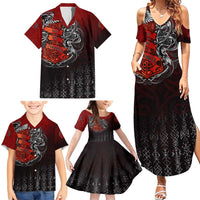 Victory Or Valhalla Family Matching Summer Maxi Dress and Hawaiian Shirt Viking - Wonder Print Shop