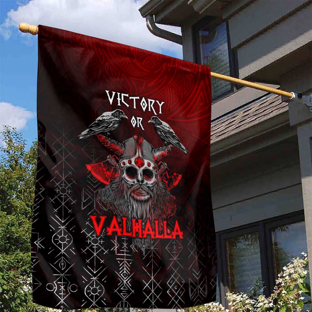 Victory Or Valhalla Garden Flag Viking - Wonder Print Shop