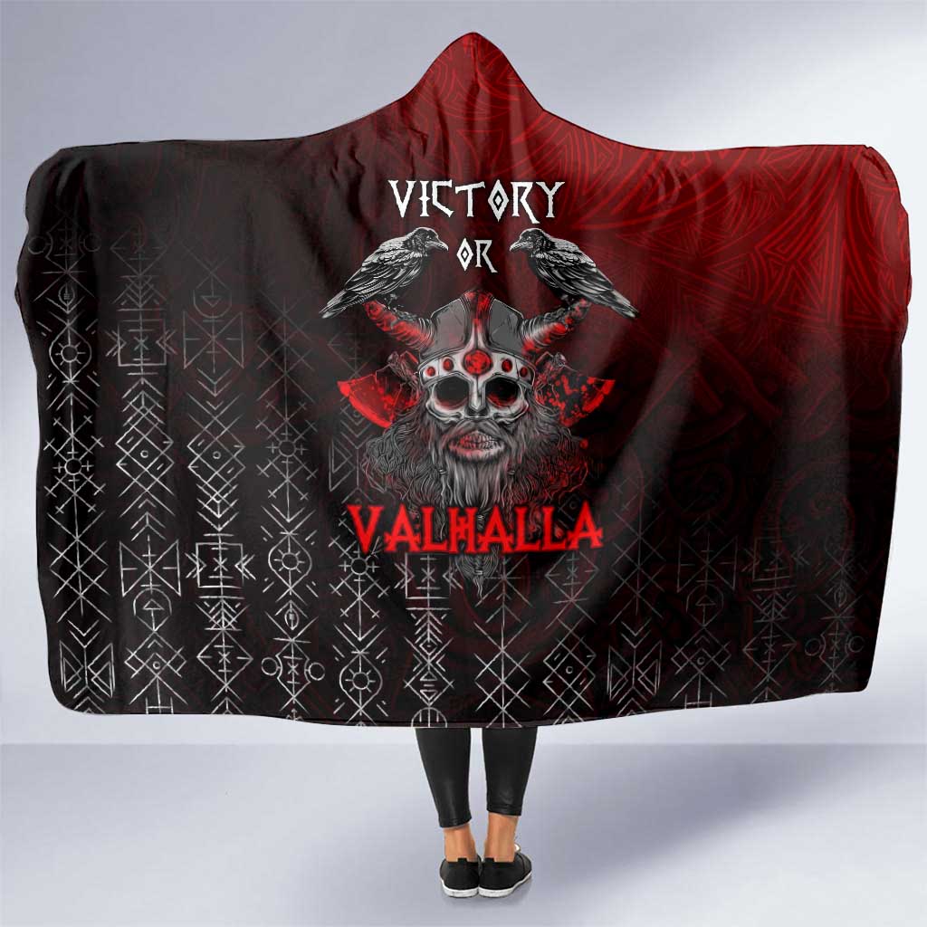 Victory Or Valhalla Hooded Blanket Viking