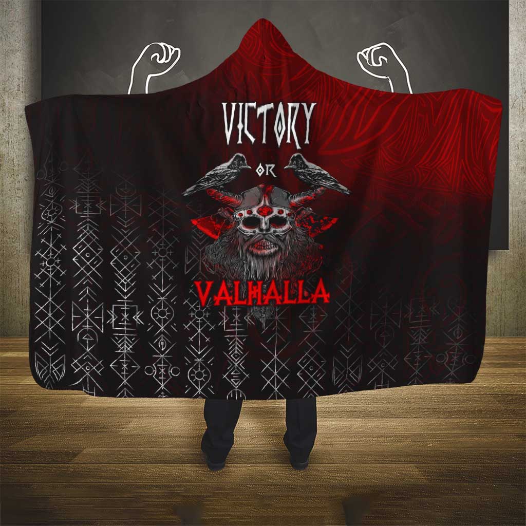 Victory Or Valhalla Hooded Blanket Viking