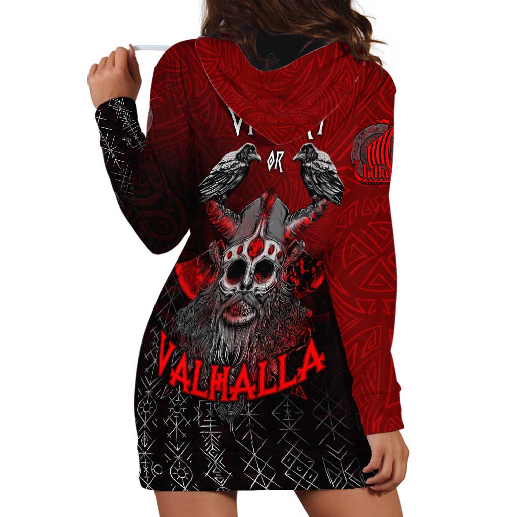 Victory Or Valhalla Hoodie Dress Viking - Wonder Print Shop