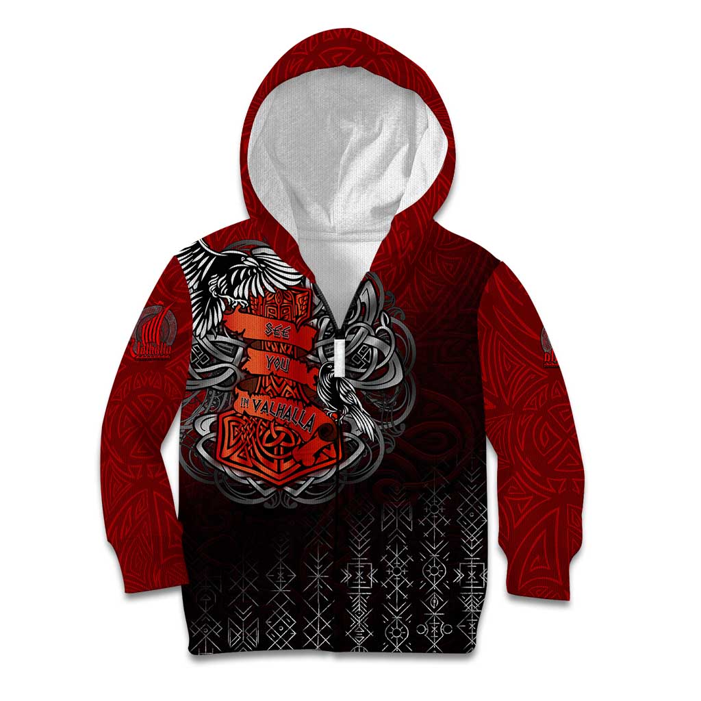 Victory Or Valhalla Kid Hoodie Viking - Wonder Print Shop