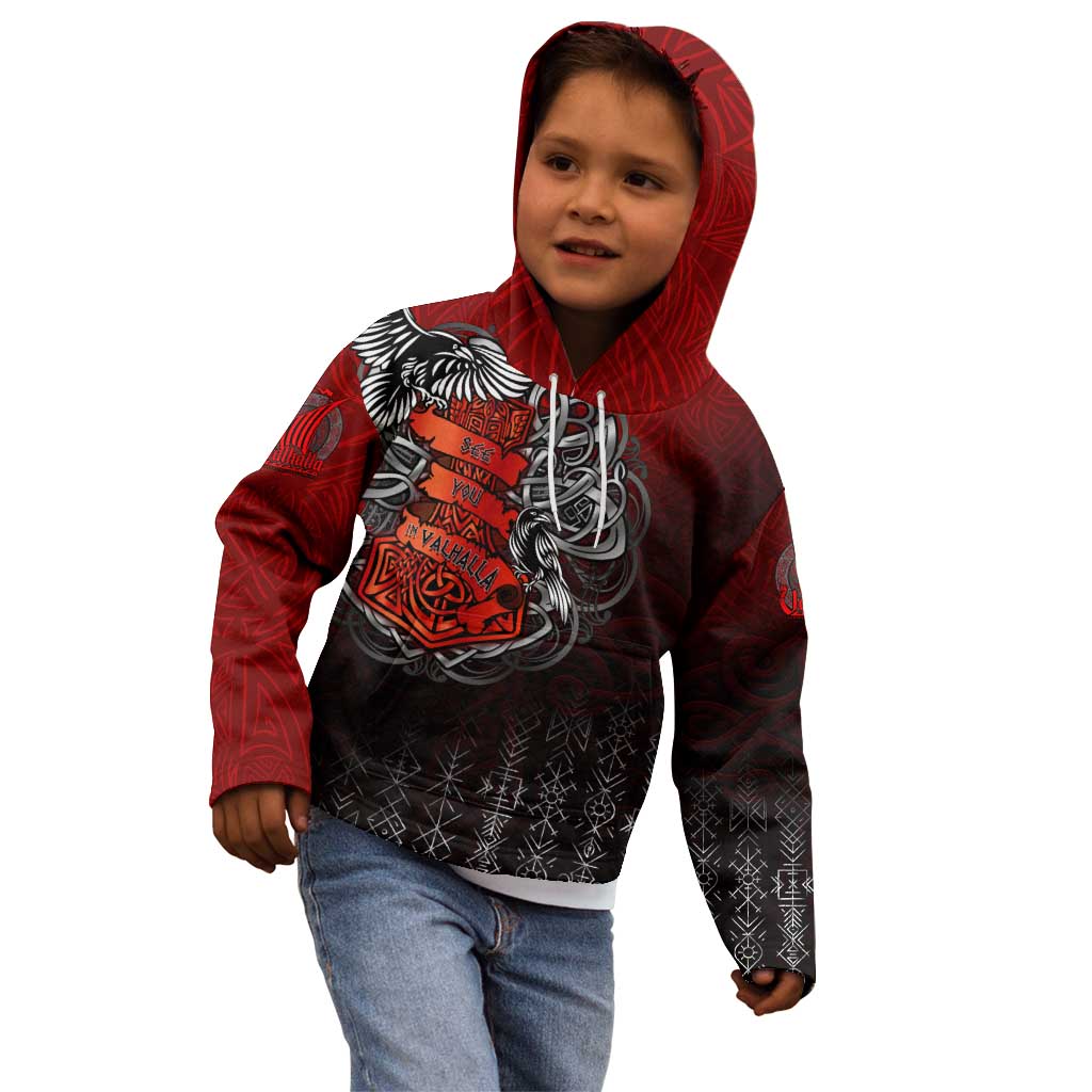 Victory Or Valhalla Kid Hoodie Viking - Wonder Print Shop