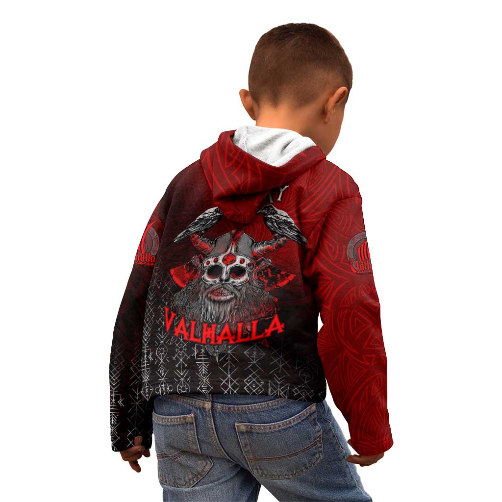 Victory Or Valhalla Kid Hoodie Viking - Wonder Print Shop