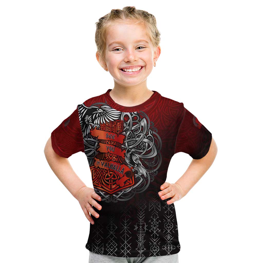 Victory Or Valhalla Kid T Shirt Viking - Wonder Print Shop