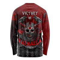 Victory Or Valhalla Long Sleeve Shirt Viking - Wonder Print Shop